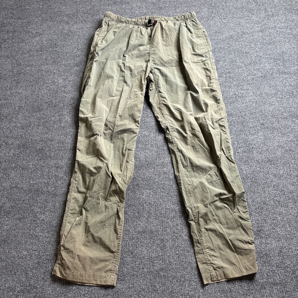 VTG Style Gramicci Green Climbing Hiking Pants Belted Elastic Large 36/38 RIP